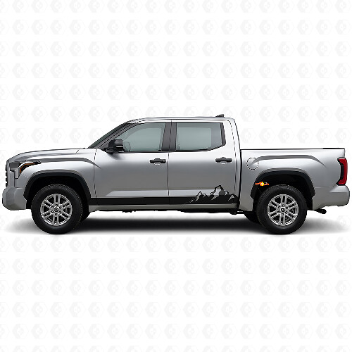 Autocollant Vinyle à Bandes Fines Montagne pour Bas de Caisse Toyota Tundra 2022+ 1