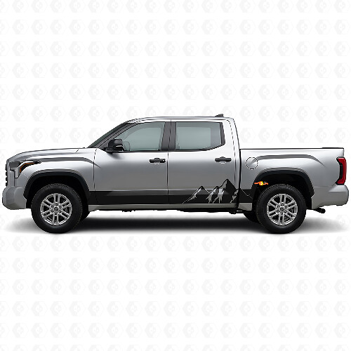 Décalcomanie en vinyle à larges bandes montagneuses pour bas de caisse Toyota Tundra 2022+ 1