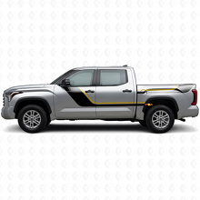 Kit de décalcomanies vinyle rayures jumelles pour portes et côtés arrière pour Toyota Tundra 2022+ 2