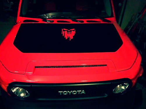 Toyota FJ Cruiser PUNISHER BLOOD Wrap Hood Blackout Sticker Sticker
