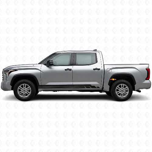 Kit d'autocollants en vinyle pour bas de caisse à bandes courbes pour Toyota Tundra 2022+