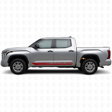 Autocollant Vinyle à Rayures Courbées à Carreaux pour Bas de Porte Toyota Tundra 2022+ 3