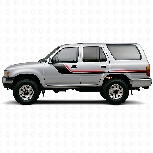 Kit de décalcomanies latérales à bandes doubles pour Toyota 4Runner 1989-1995 1