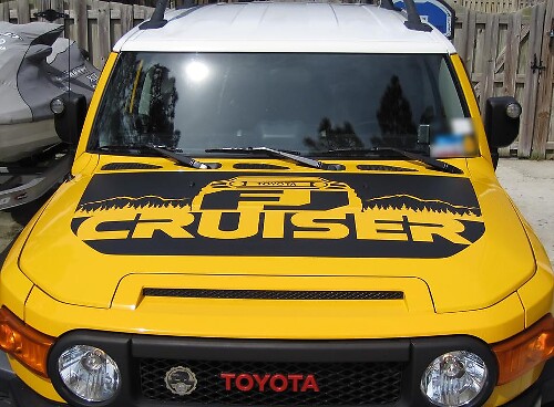 Toyota FJ Cruiser montagnes forêt Wrap Hood Blackout Sticker autocollant