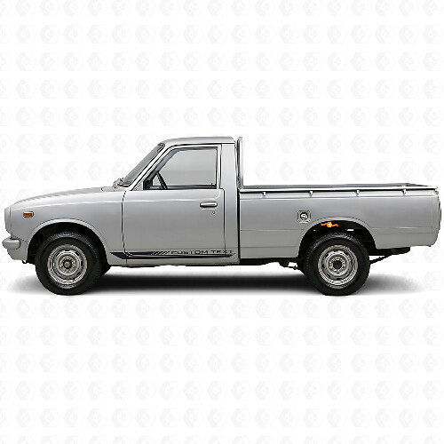 Autocollant en vinyle à bandes incurvées à damiers pour bas de caisse Toyota Hilux 1968-1972 1