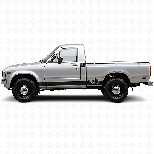 Autocollant en vinyle avec bandes larges montagnes pour bas de caisse Toyota Hilux 1978-1983