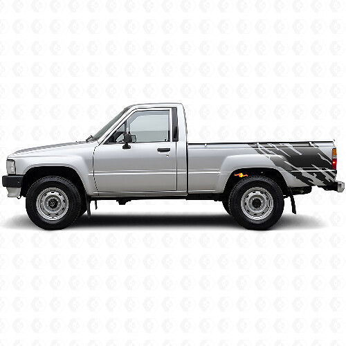 Autocollant en vinyle graphique éclaboussures de boue côté arrière pour Toyota Hilux 1983-1988
