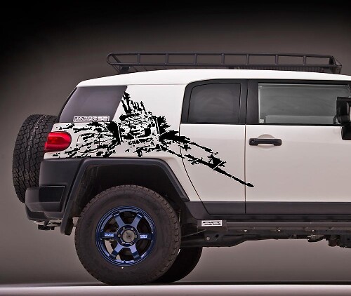 Kit d'autocollants vinyle anti-boue latéraux arrière pour Toyota FJ Cruiser