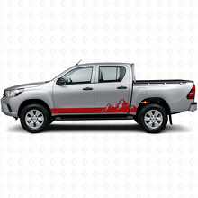 Vinyle Autocollant Bandes Fines Montagnes Pour Bas De Caisse Toyota Hilux 2015+ 3