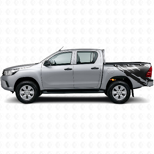 Autocollant en vinyle graphique éclaboussures de boue arrière latéral pour Toyota Hilux 2015+ 1