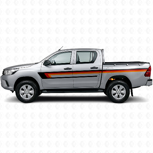Autocollant en vinyle triple bande pour porte Toyota Hilux 2015+ 1