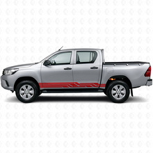 Autocollant vinyle pour bas de caisse à rayures entrelacées pour Toyota Hilux 2015+ 3