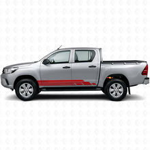 Kit de décalcomanies en vinyle pour bas de caisse à bandes courbées pour Toyota Hilux 2015+ 3