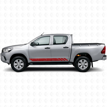 Autocollant en vinyle avec bandes de style topographique pour portes Toyota Hilux 2015+ 3