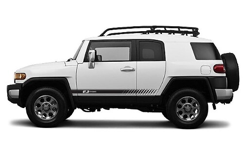 Kit d'autocollants en vinyle bandes latérales style course pour Toyota FJ Cruiser
