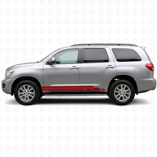 Kit de décalcomanies en vinyle à rayures courbes pour bas de caisse Toyota Sequoia 2007-2022 3