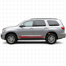 Autocollant en vinyle à rayures courbes à damier pour bas de caisse Toyota Sequoia 2007-2022 3