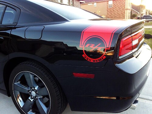 Autocollant en vinyle R/T 345 Hemi pour coffre Dodge Charger 2011-2014