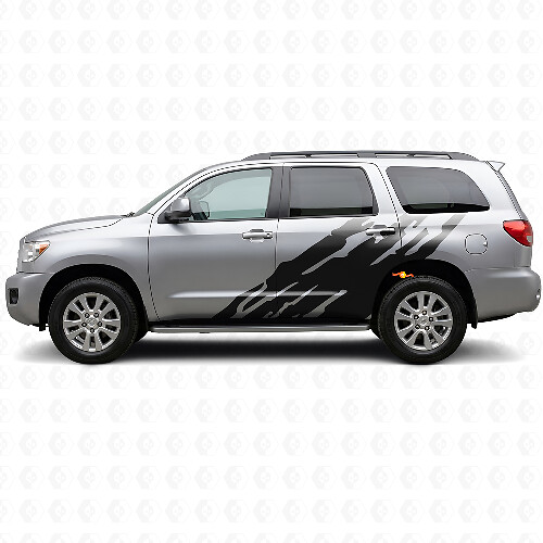 Autocollant latéral en vinyle motif éclaboussures de boue pour Toyota Sequoia 2007-2022 1