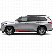 Kit d'autocollants en vinyle pour bas de caisse à rayures courbées pour Toyota Sequoia 2022+ 3
