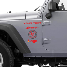 Autocollant Vinyle Équipe d'Intervention Contre les Zombies pour Jeep Wrangler Rubicon_2