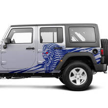 Autocollant en vinyle Angry Pharaoh Side pour Jeep Wrangler Unlimited 2