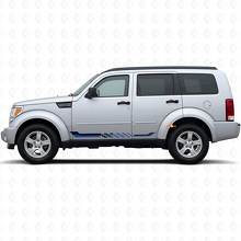 Autocollant en vinyle avec bandes latérales à damiers pour Dodge Nitro 2007-2011 2