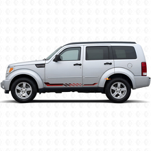 Autocollant en vinyle avec bandes latérales à damiers pour Dodge Nitro 2007-2011 3