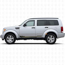 Décalcomanie en vinyle à bandes courbes pour bas de caisse Dodge Nitro 2007-2011 2