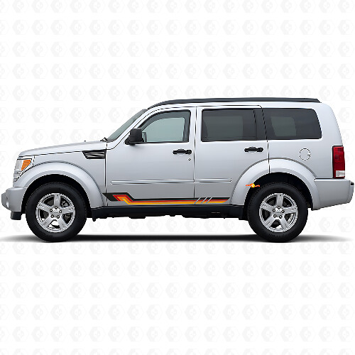 Autocollant vinyle bandes latérales style vintage pour Dodge Nitro 2007-2011 1