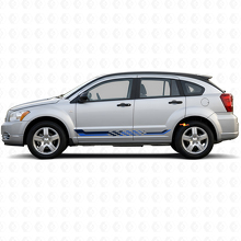 Autocollant en vinyle à rayures latérales à damier pour Dodge Caliber 2007-2012 2