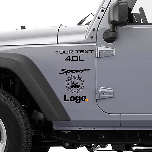 Kit de décalcomanies vinyle de l'équipe d'intervention en cas d'épidémie de zombies pour Jeep Wrangler Rubicon
