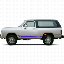 Autocollant latéral en vinyle à rayures nid d'abeille pour Dodge Ramcharger 1974-1993 2