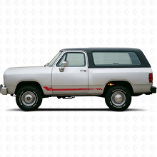 Autocollant latéral en vinyle à rayures nid d'abeille pour Dodge Ramcharger 1974-1993 3