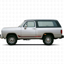 Autocollant en vinyle bandes latérales style course pour Dodge Ramcharger 1974-1993 3