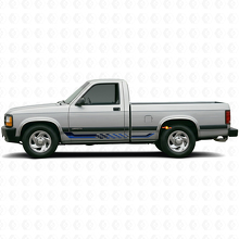 Autocollant en vinyle à rayures latérales à damier pour Dodge Dakota 1987-1996 2