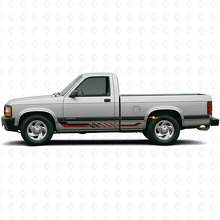 Autocollant en vinyle à rayures latérales à damier pour Dodge Dakota 1987-1996 3