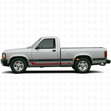 Autocollant latéral en vinyle à rayures nid d'abeille pour Dodge Dakota 1987-1996 3