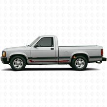 Autocollant Vinyle à Rayures Latérales Style Course pour Dodge Dakota 1987-1996 3