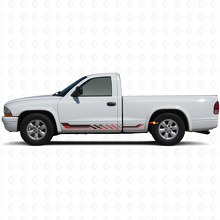 Autocollant en vinyle à bandes latérales damier pour Dodge Dakota 1997-2004 3