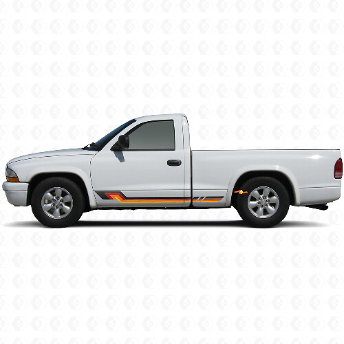 Autocollant Vinyle Bandes Latérales Style Vintage pour Dodge Dakota 1997-2004