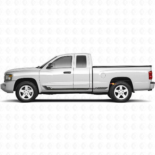 Autocollant en vinyle à bandes latérales style course pour Dodge Dakota 2005-2011 1