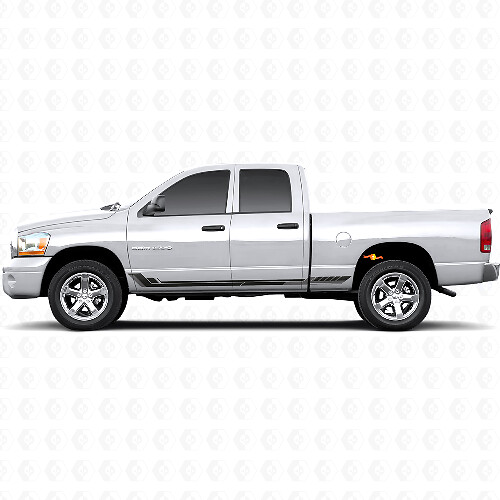Autocollant en vinyle bandes latérales style course pour Dodge Ram 1500 2002-2008 1