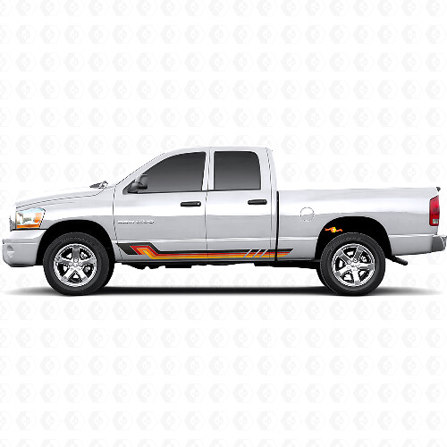 Déco Autocollante Latérale Vintage en Vinyle pour Dodge Ram 1500 2002-2008 1