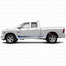 Autocollant en vinyle à rayures latérales à damier pour Dodge Ram 1500 2011-2018 2