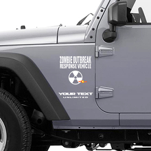 Autocollant en vinyle Véhicule de Réponse à une Épidémie de Zombies pour Jeep Wrangler Rubicon 2