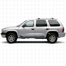 Autocollant en vinyle à bandes latérales style course pour Dodge Durango 1998-2003 2