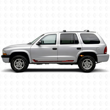 Autocollant en vinyle à bandes latérales style course pour Dodge Durango 1998-2003 3