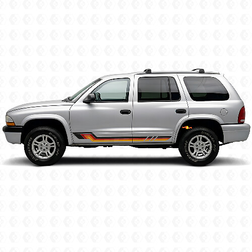 Autocollant vinyle bandes latérales style vintage pour Dodge Durango 1998-2003 1