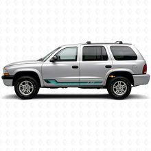 Autocollant vinyle bandes latérales style vintage pour Dodge Durango 1998-2003 2